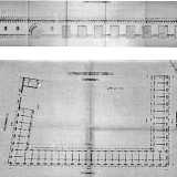 Di questo stabilimento sono sopravvissuti alcuni progetti del 1928 che ci danno l�idea dell�ampiezza e particolarit� della struttura. Un edificio a un piano a ferro di cavallo con una serie continua di locali. Sul prospetto possiamo anche scorgere la continua merlatura neomedievale...